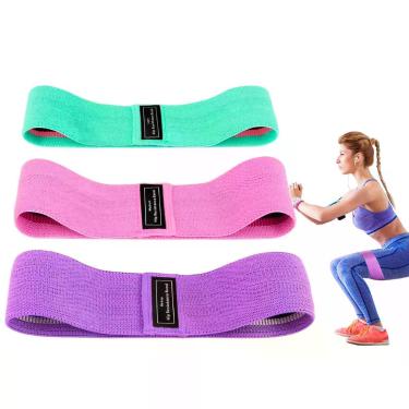 Imagem de Kit 3 Faixas Extensíveis De Exercício Hip Resistência Bands - BELLATOR