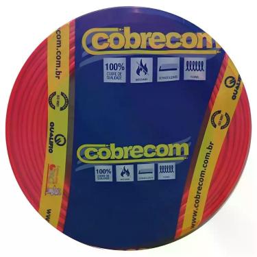 Imagem de Cabo Flexicom de Cobre 10mm 750 Volts Vermelho com 100 Metros 379580 Cobrecom Cabo de Cobre Flex