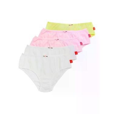 Imagem de Kit com 5 Calcinhas Infantil Sanny 212830, Amarelo, 12