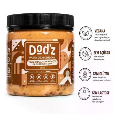 Imagem de Dod'z! Pasta de Amendoim com Pedaços de Choco 50%  500g