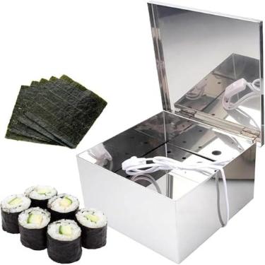 Imagem de Forno De Algas Marinhas De Aço Inoxidável, Recipiente De Algas Marinhas Com Lâmpada De Aquecimento, 4 Pés Antiderrapantes, Temperatura Ajustável, Função De Secagem, Isolament, S