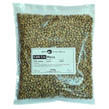 Imagem de Café Verde Cru Especial Tipo Moca Rebeneficiado 83 SCA Loja Vulcânica 500g