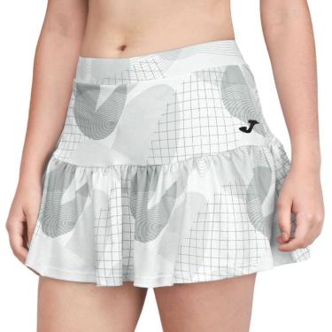 Imagem de Saia Shorts Joma Lady Challenge Estampada Branca, GG