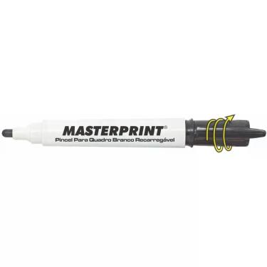 Imagem de Pincel Quadro Branco MP 619 Preto Recarregavel - Masterprint