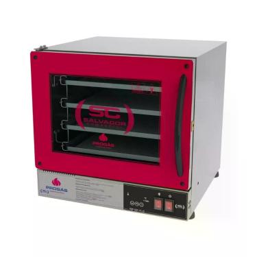 Imagem de Forno Turbo Elétrico Progás Digital PRP-004 Plus em Aço Inox com Esteiras Vermelho 220V