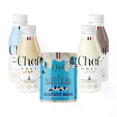 Imagem de Kit Pasta de Amendoim 600g Chef Whey Dose Única 40g Chef Whey, Cookies