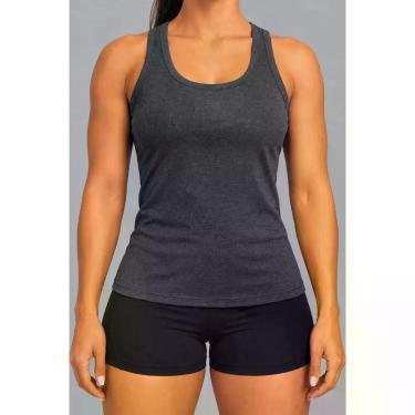 Imagem de Regata Canelada Feminina Básica Fitness Academia Casual Confortável - 