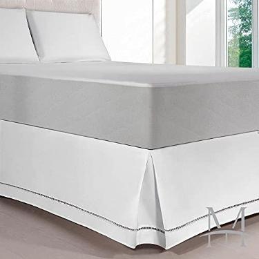 Imagem de Saia Cama Box Kacyumara Ponto Palito Queen