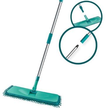 Imagem de Mop Plano 3 em 1, Limpeza Pesada, Úmida e Tira Pó, MOP0617, Flash Limp, Inox e Verde