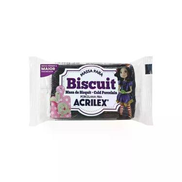 Imagem de Massa Para Biscuit Porcelana Fria 90g Acrilex Preto