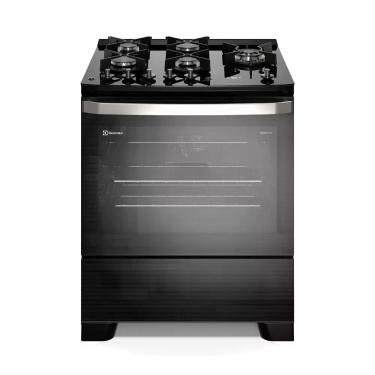 Imagem de Fogão 5 bocas Electrolux Preto Experience Mesa de Vidro, Grill e PerfectCook360 (FE5CB) 220V