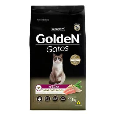 Imagem de Ração Golden Gatos Adultos Castrados Sabor Frango 10kg - Congratulatio