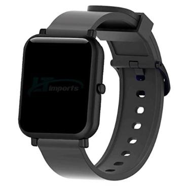 Imagem de Pulseira 20mm Silicone compatível com Amazfit Bip - Amazfit GTS - Amazfit GTR 42mm - Galaxy Watch Active 1 e 2 - Galaxy Watch 3 41mm - Galaxy Watch 42mm - Marca LTIMPORTS (Preto)