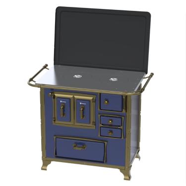 Imagem de Fogao a Lenha Venax n 1 Renaissance Chapa de Aluminio Azul SE