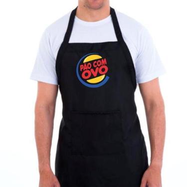 Imagem de Avental Preto Pão com Ovo - Original Uniformes
