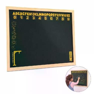 Imagem de Lousa Quadro Verde Infantil Pedagógica com Alfabeto Numeral Abc Numero