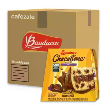 Imagem de Chocotone Bauducco Kit 18 Panetones Recheados Trufa 450g