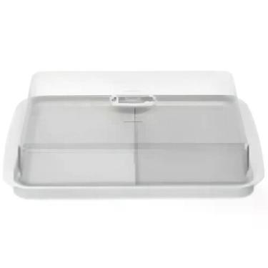 Imagem de Porta Frios Duplo Branco Com Tampa Transparente Cozy - 10180-3007 - Co