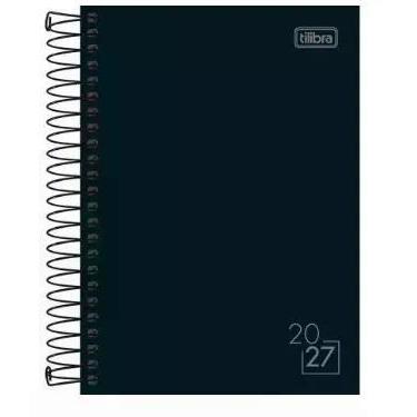 Imagem de Agenda Espiral Diaria 12,9x18,7cm Spice Preta 2027 Tilibra
