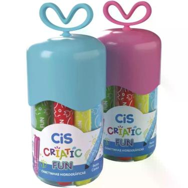 Imagem de Caneta Hidrografica CIS Criatic BIG FUN 12CORES DP.C/04 - Sertic