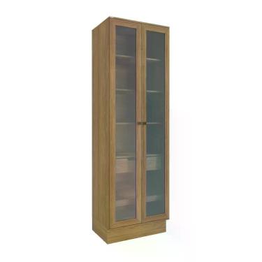 Imagem de Cristaleira Celeste Kappesberg 100% Mdf 2 Portas 1 Gaveta Nogueira 72cm