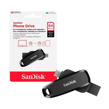 Imagem de Pen Drive 64gb Usb 3.2 OTG Ultra D Drive Go Tip C 100mbs Le SDDDC6-064
