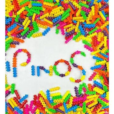 Imagem de Blocos De Montar Pinos 1000 Peças Coloridos Educativos