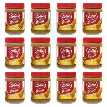Imagem de Kit 12 Pasta Belga de Biscoito Lotus Biscoff Crunchy 380g