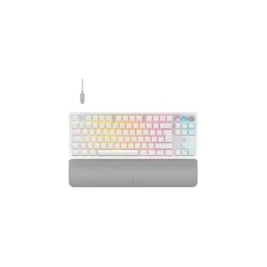 Imagem de Teclado Magnético Gamer Corsair K70 PRO TKL LED RGB, Switch CORSAIR MGX, Hall Effect, Rapid Trigger, US, Branco - CH-911921G-NA