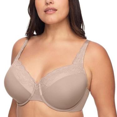 Imagem de Olga Sutiã feminino plus size Cloud 9 com aro de renda, Amêndoa torrada, 42C