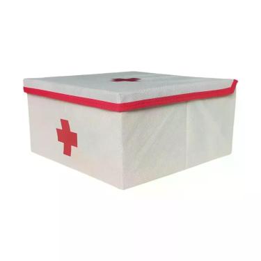 Imagem de Caixa Organizadora de Primeiros Socorros com Alça e Tampa 28x15x28cm O