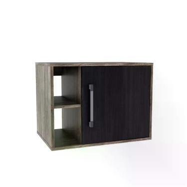 Imagem de Gabinete Soft 600 Perffect Acetinado Carvalho Dark C-preto ônix