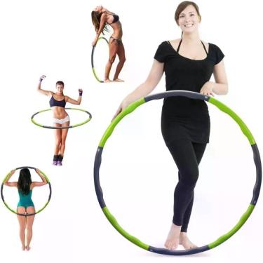 Imagem de Bambolê Fitness Desmontável Ajustável com Design Ondulado e Bolas de Massagem 95CM