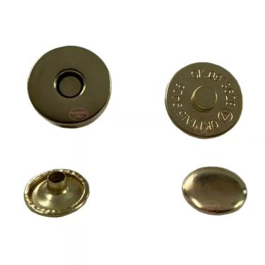 Imagem de 100un Botão Imã com Rebite Magnético 18mm Imantado Bolsas - Sem Marca,