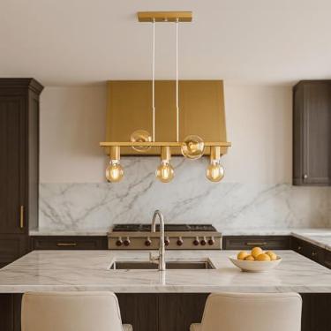 Imagem de Lustre Pendente Rubis 5 Lâmpadas – Iluminação Moderna para Ambientes Internos A Luminária de Teto Pendente Rubis | GEDECOR (Dourado)