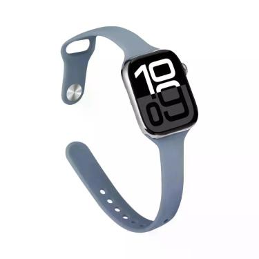 Imagem de Pulseira De Silicone Slim Para Apple Watch 45mm 44mm 40mm 41mm Bracele