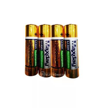Imagem de Kit 4 Baterias Recarregáveis Li-Ion 18650 12800mah 3.7V Original Para 