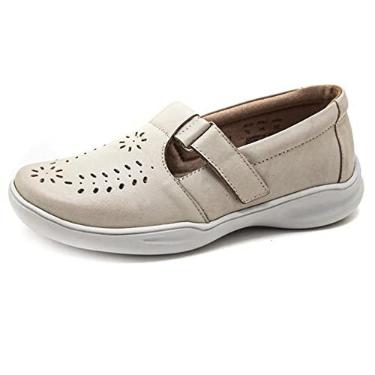 Imagem de Sapatilha Feminina Anatômica Pierrô couro legítimo cor creme Genero:Feminino;Tamanho:39;Cor:Creme