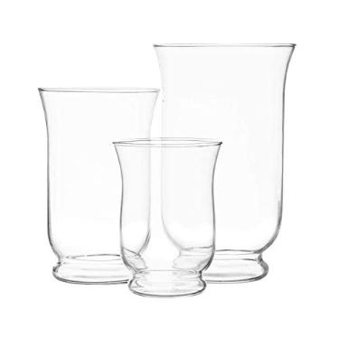 Imagem de Royal Imports Suporte de vela Hurricane Pillar, vaso de flores de vidro transparente, plantador de terrário, peça central decorativa - Use para velas flutuantes, casamento, exibição de casa, férias -