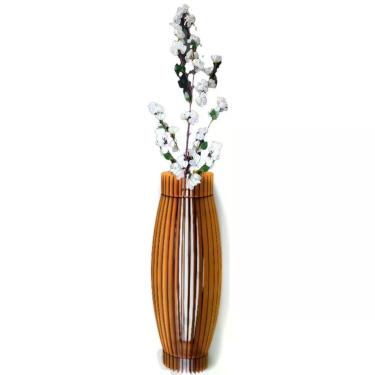 Imagem de Vaso De Chão Decorativo Grande Obelisco Mdf Mdf Cru
