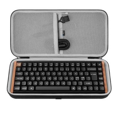 Imagem de GEEKRIA 75% Capa De Teclado, Bolsa De Transporte De Viagem De Casca Dura Para Teclado Portátil De 84 Teclas, Compatível Com Keychron K2, Teclado Mecânico Logitech Pop Keys, Womier S-K80 75%, Epomake