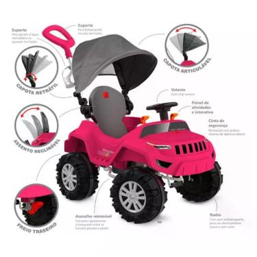 Imagem de Banjipe Reclinável Super Banjipe Função Passeio e Pedal Assoalho Removível Rosa 586