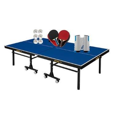 Imagem de MESA PING PONG 1008 KLOPF + 2 Kits c/ Estojos + Rede Retrátil