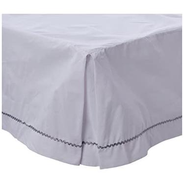 Imagem de SAIA PARA CAMA BOX - SOLTEIRO - 90X190X32 - SIANINHA PRATA - 100% ALGODÃO 180 FIOS