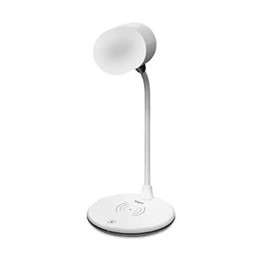 Imagem de Luminária LED de Mesa 3 em 1 2700-6500k Elgin Com carregador Sem Fio e Caixa de Som Bluetooth Branca
