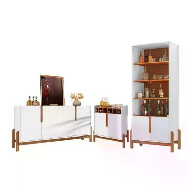Imagem de Conjunto Sala De Estar Completo Seville Branco Cedro