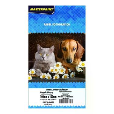 Imagem de Papel Fotográfico Microporoso C/brilho A6 260g 20 fls Master Branco  K