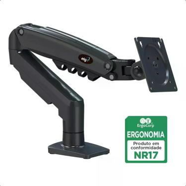 Imagem de Suporte Ergonômico Articulado de Mesa ELG F80N FullMotion, Braço Flexí