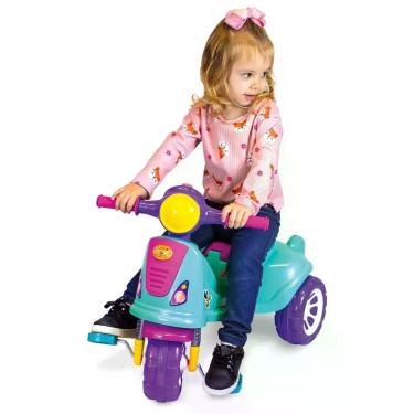Imagem de Triciclo Infantil De Passeio E Pedal Andador Avespa Pink - Maral