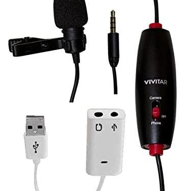 Imagem de Microfone Vivitar Vlogger Profissional com cabo de 6m e adaptador USB